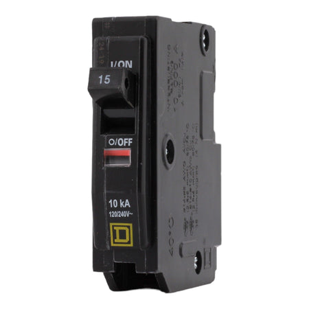 Square D QO115 15 Amp Single Pole 120V Plug-In Standard Trip Circuit Breaker UL