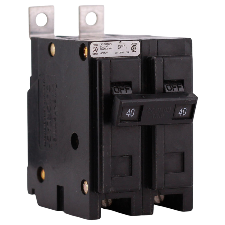 Eaton QBHW, QBHW2040, 40A, 2P, 120/240V, Quicklag, Thermal Magnetic, Bolt-On, Circuit Breaker