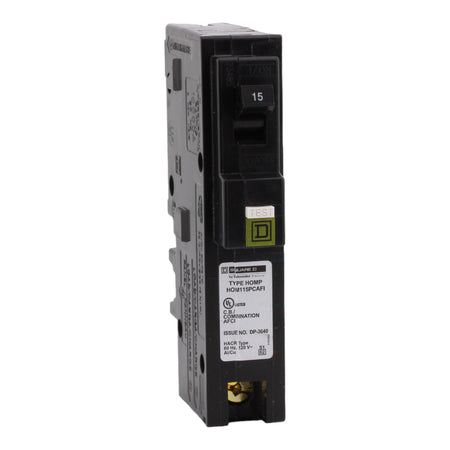 Square D HOM115PCAFI 15 Amp Single Pole 120V Plug-On Neutral AFCI Arc Fault Circuit Breaker UL
