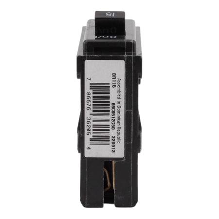 Eaton BR115 15 Amp Single Pole 120V Plug-In Standard Trip Circuit Breaker UL