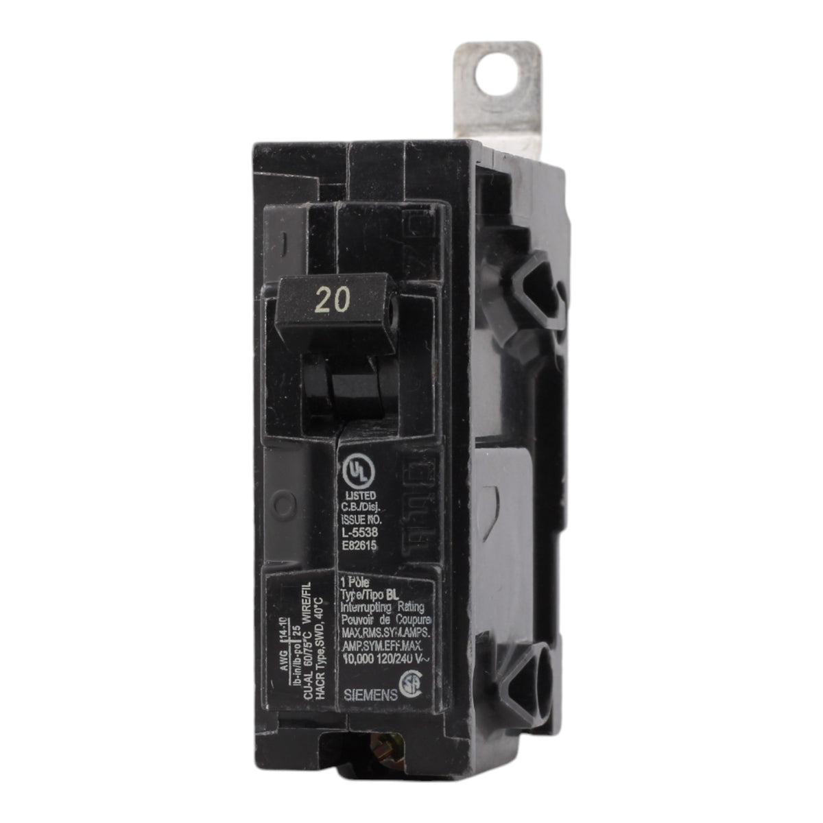 Siemens B120 20A 120V 1P Thermal Magnetic Breaker – RES LLC Store
