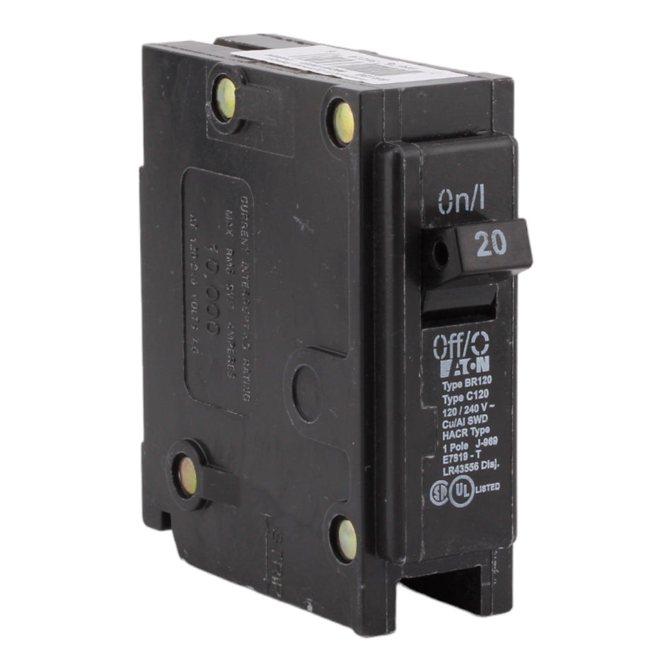 Eaton BR120 20A 120/240V 1-pole Thermal Magnetic Circuit Breaker