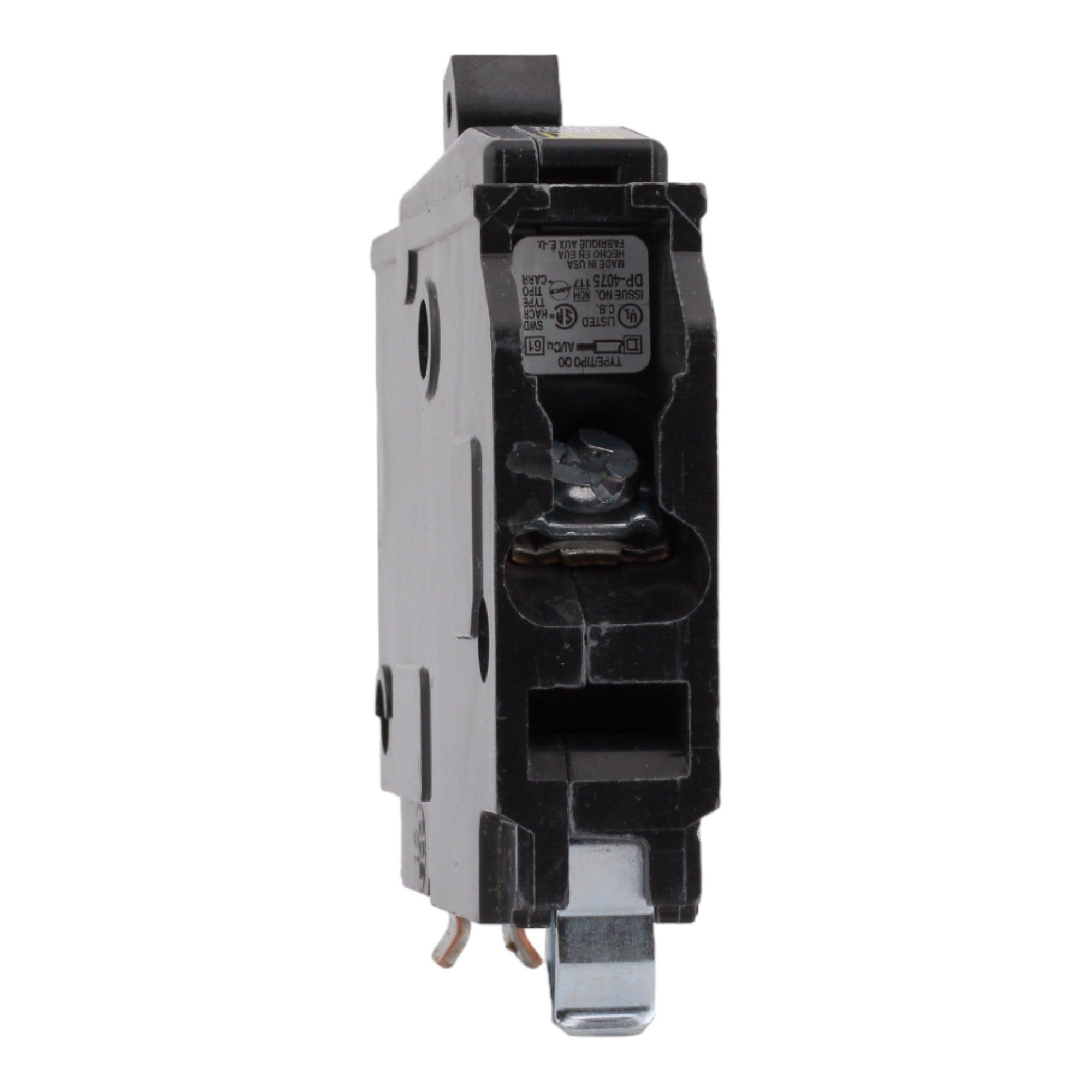 Square D QO115 15 Amp Single Pole 120V Plug-In Standard Trip Circuit Breaker UL
