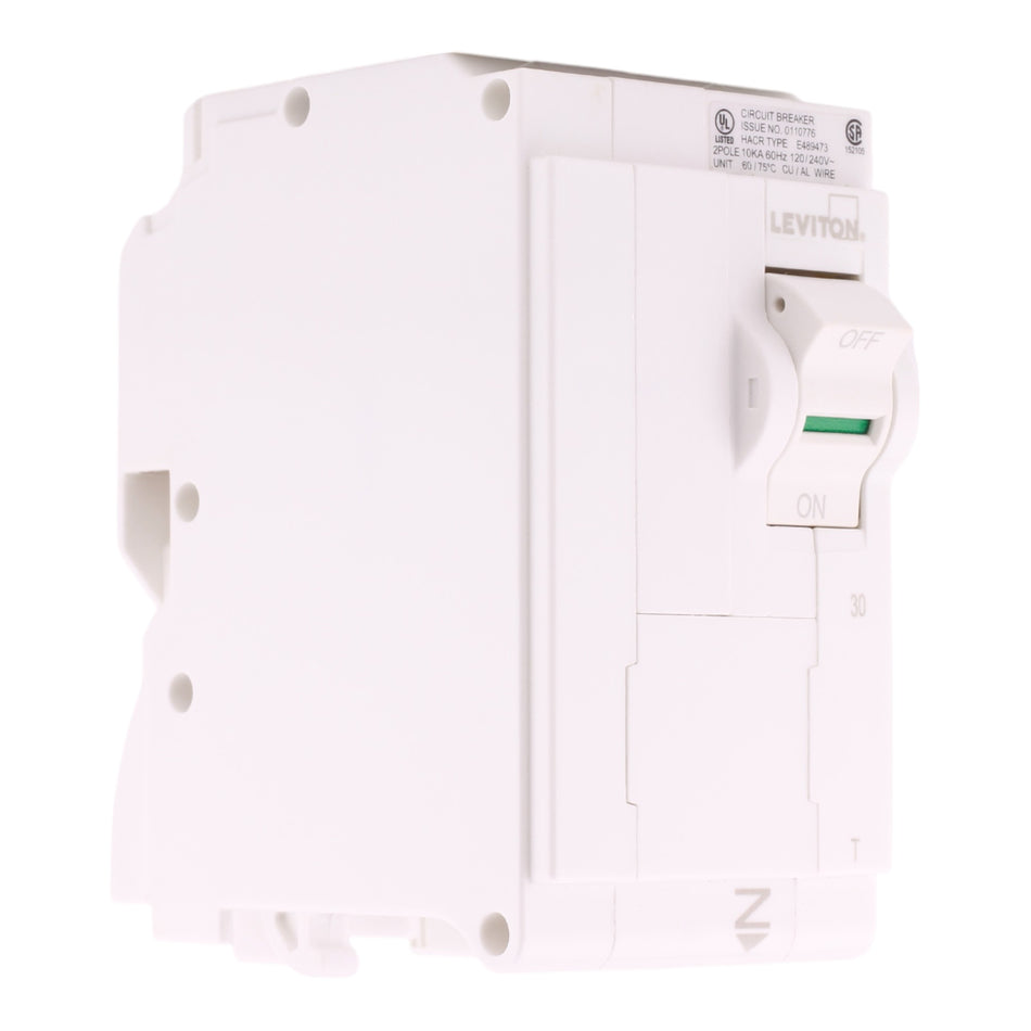 Leviton LB230-T 30A 2P 120/240V Thermal Magnetic Plug-On Neutral Circuit Breaker