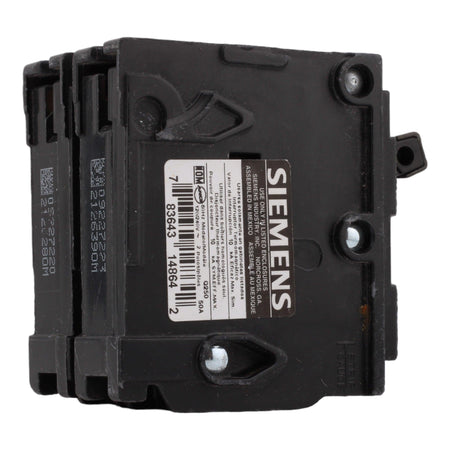Siemens Q250 50 Amp Double Pole 240V Plug-In Standard Trip Circuit Breaker UL