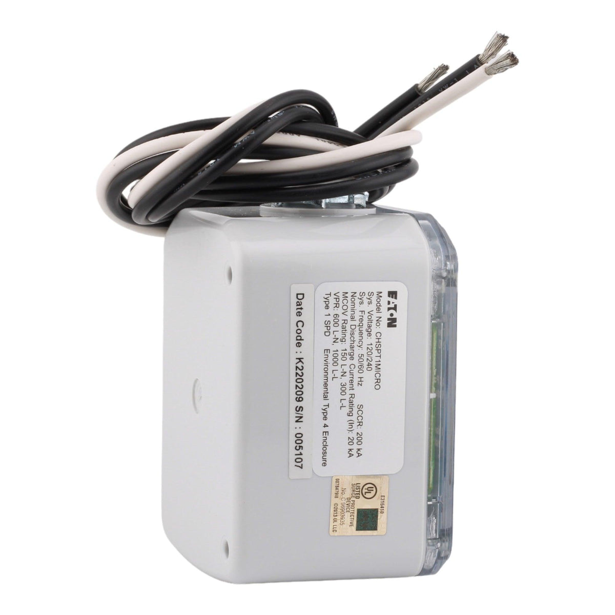 Eaton CHSPT1MICRO 36 kA Type 1 Surge Protective Device - 120/240V, Hardwired, UL Listed
