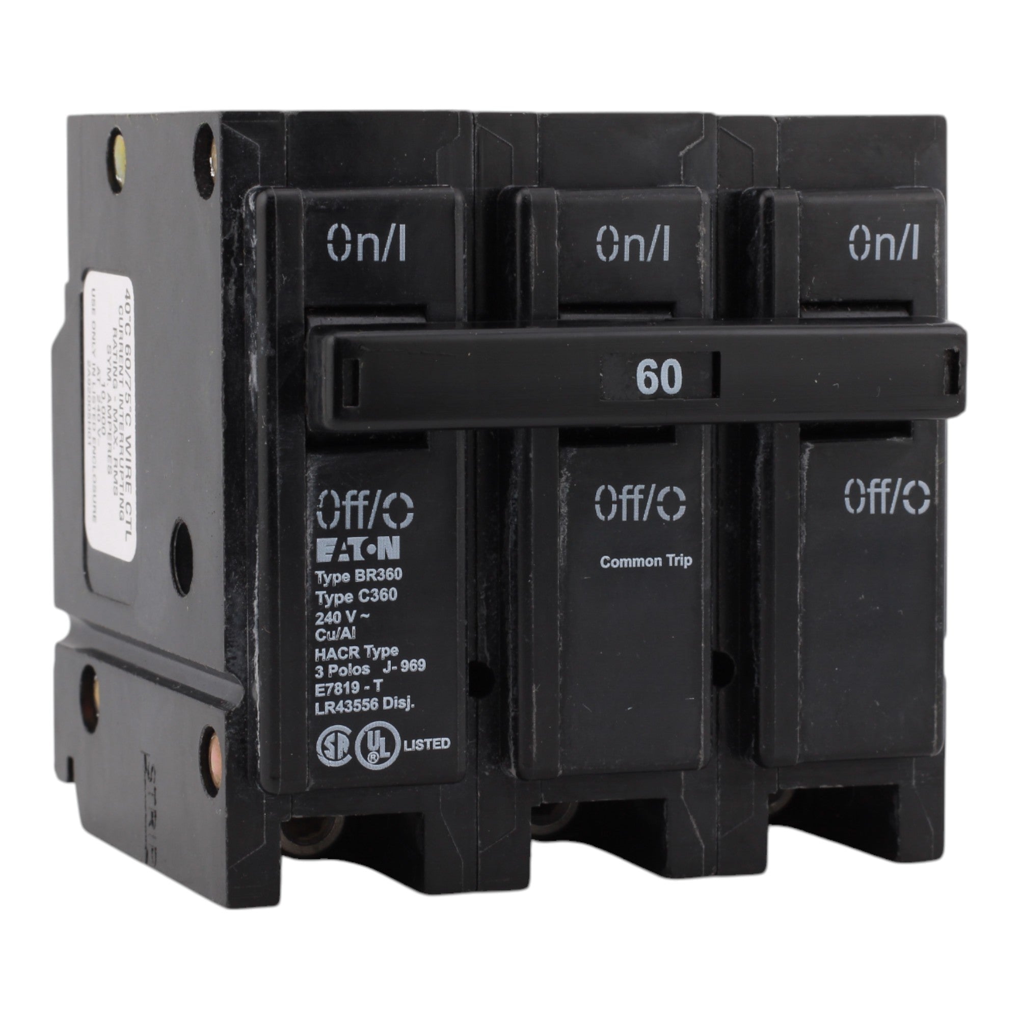 Eaton Martello BR360 Tagliabordi 3 Poli 60A 240V 10KA - Ricondizionato Funzionante - Foto 3