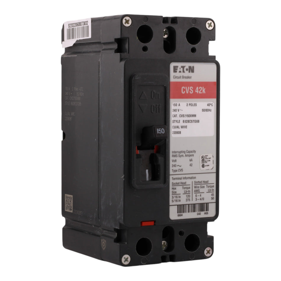 Eaton CVS2150XMM 150A 2P 42kAIC Molded Case Circuit Breaker