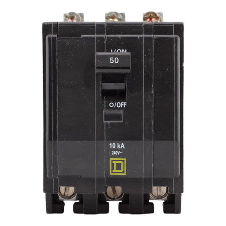 Square D QOB350 50 Amp 3 Pole 240V Standard Trip Bolt-On Circuit Breaker UL