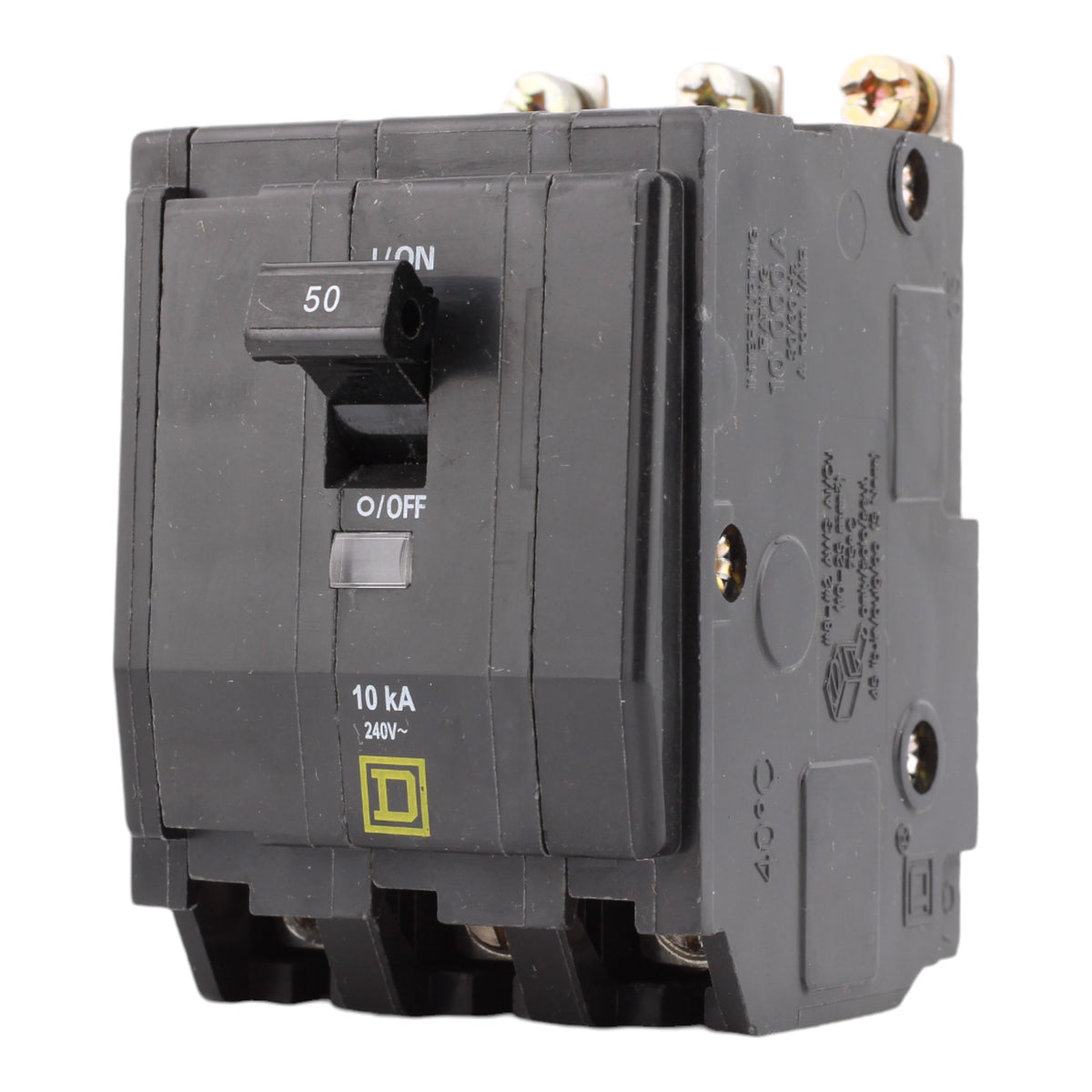 Square D QOB350 50 Amp 3 Pole 240V Standard Trip Bolt-On Circuit Breaker UL