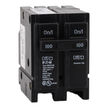 Eaton BRH2100 100 Amp Double Pole 240V Plug-In Standard Trip Circuit Breaker UL