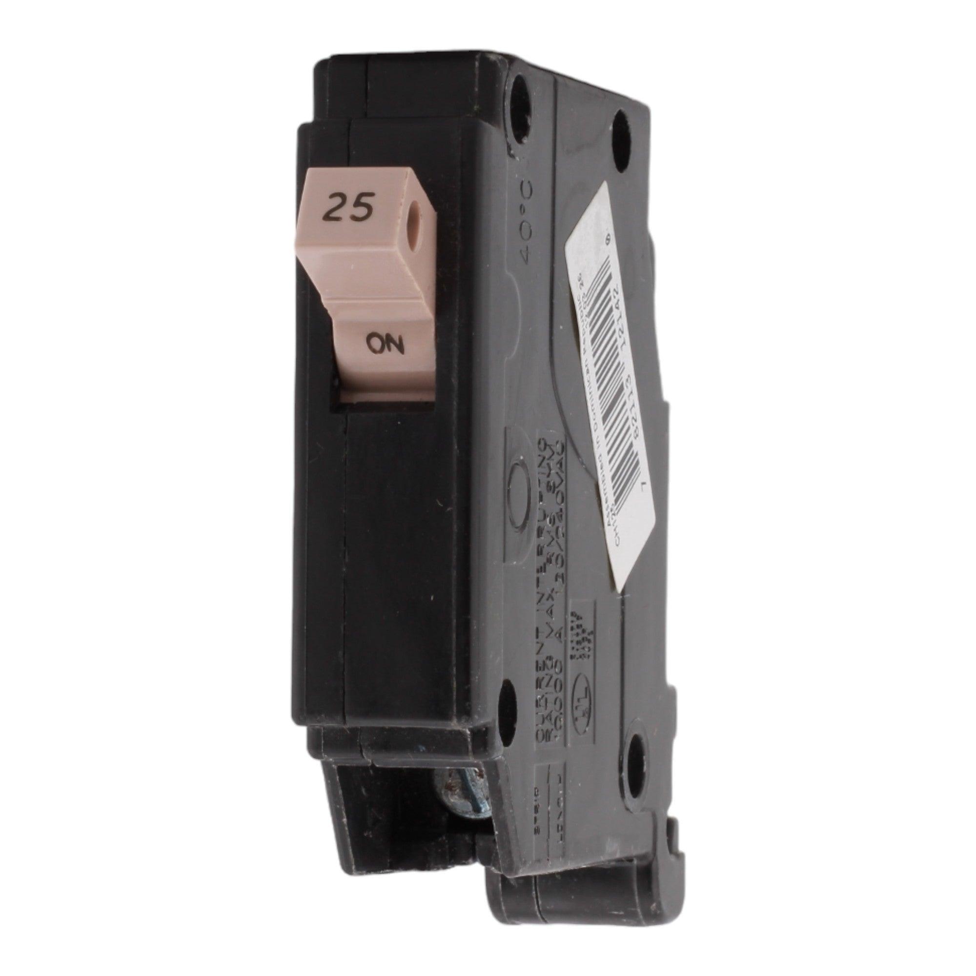 Eaton CH125 25 Amp Single Pole 120V Plug-In Standard Trip Circuit Breaker UL