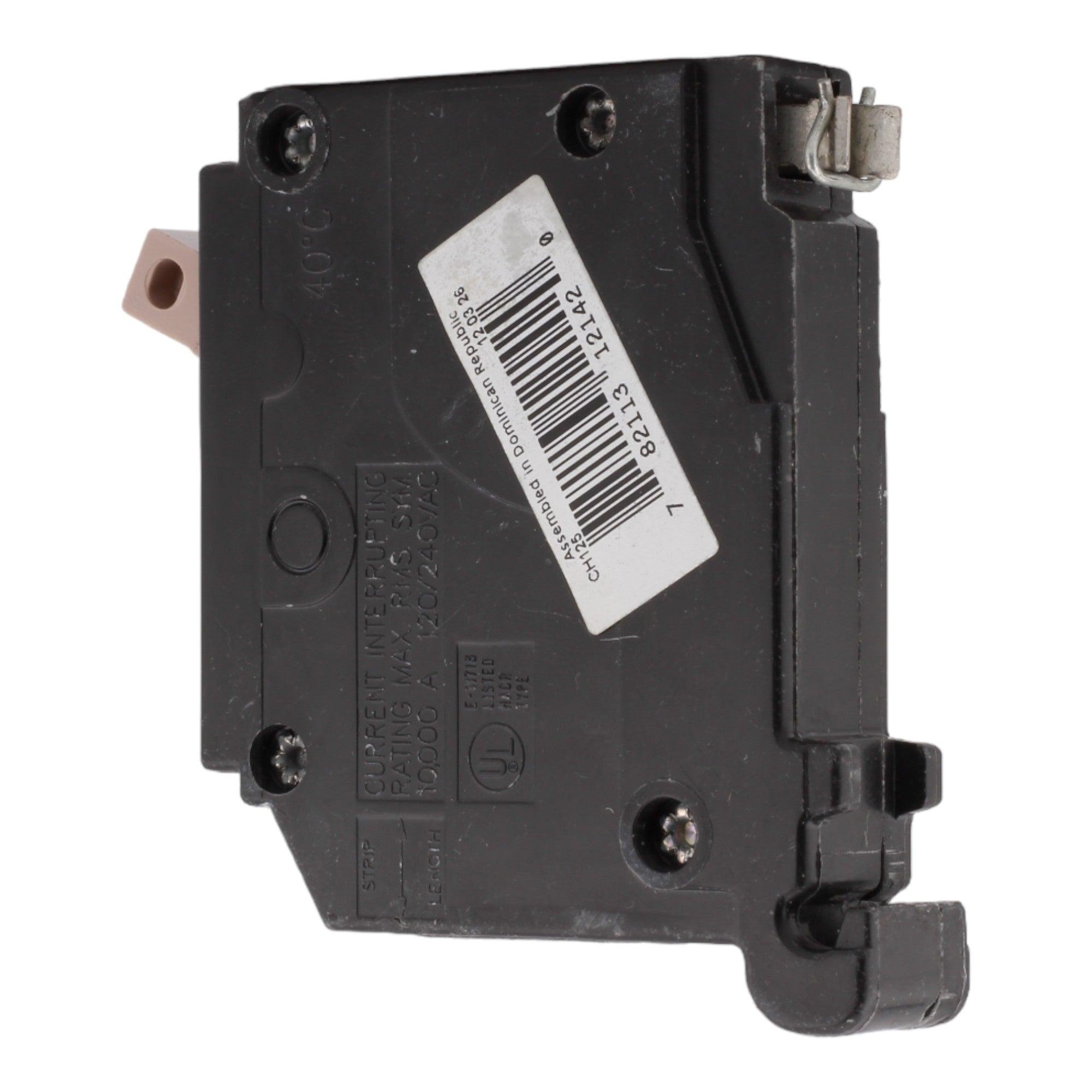 Eaton CH125 25 Amp Single Pole 120V Plug-In Standard Trip Circuit Breaker UL
