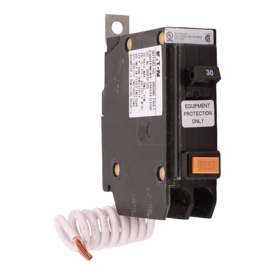Eaton QB QBGFEP1030 30A 1P 120V GFCI Bolt-On Circuit Breaker