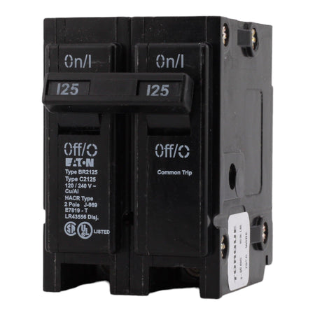 Eaton BR2125 125 Amp Double Pole 240V Plug-In Standard Trip Circuit Breaker UL