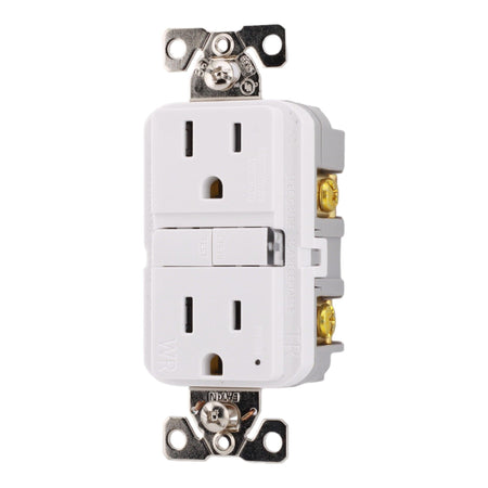 Eaton TWRGF15W 15 Amp Tamper and Weather-Resistant Self-Test GFCI 125V, White, UL Listed