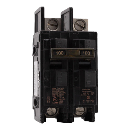 Siemens BQ2B100L 100 Amp Double Pole 240V Bolt-On Standard Trip Circuit Breaker UL