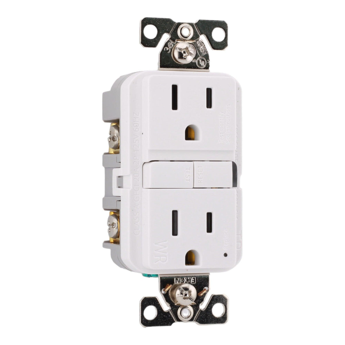 Eaton TWRGF15W 15 Amp Tamper and Weather-Resistant Self-Test GFCI 125V, White, UL Listed