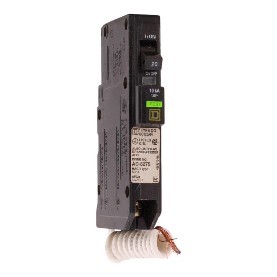 Square D QO QO120AFI 20A 1P 120V AFCI Circuit Breaker