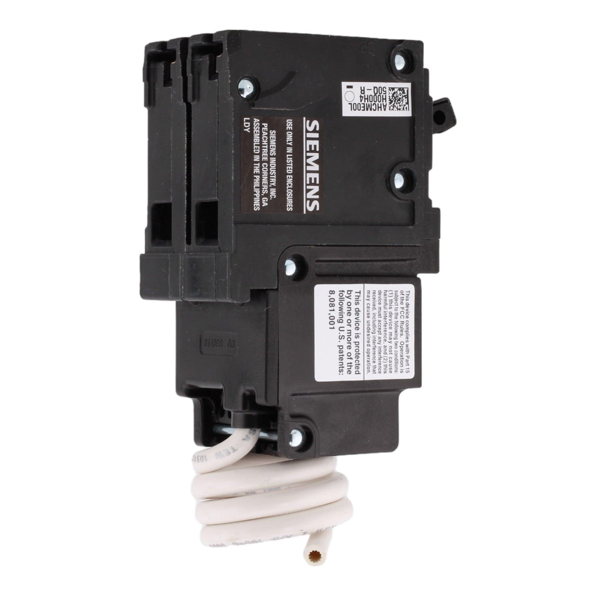 Siemens QF250A 50 Amp Double Pole 240V Pigtail-Neutral GFCI Ground Fault Circuit Breaker UL
