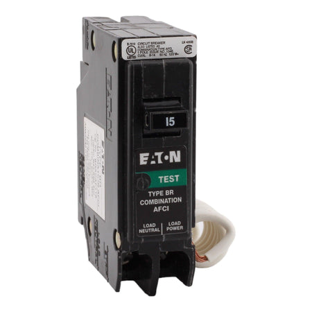 Eaton BRACAF115 15 Amp Single Pole 120V Pigtail-Neutral AFCI Arc Fault Circuit Breaker UL