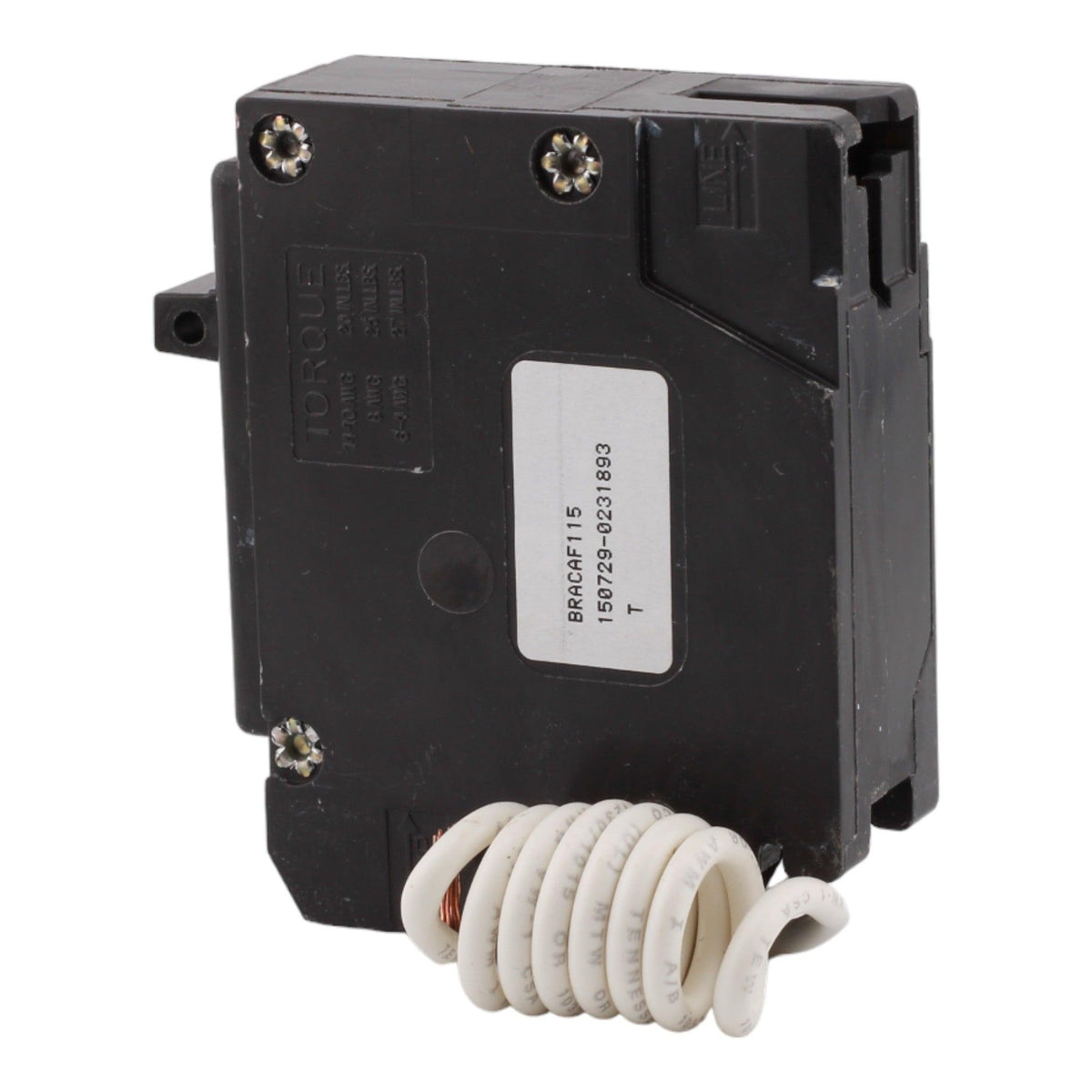 Eaton BRACAF115 15 Amp Single Pole 120V Pigtail-Neutral AFCI Arc Fault Circuit Breaker UL