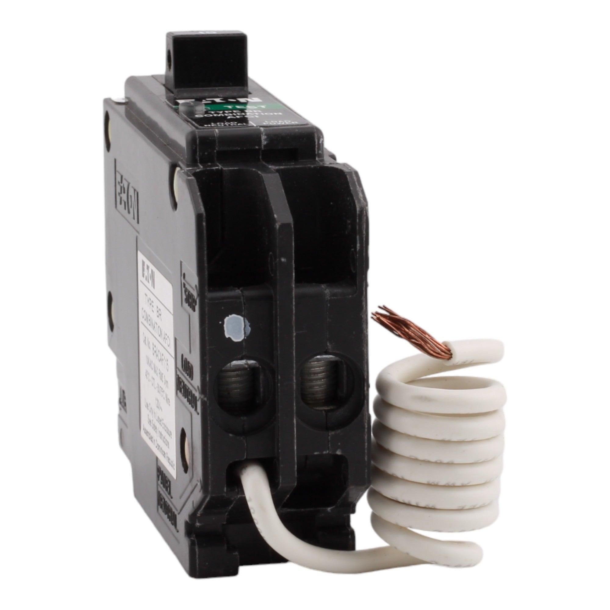 Eaton BRACAF115 15 Amp Single Pole 120V Pigtail-Neutral AFCI Arc Fault Circuit Breaker UL