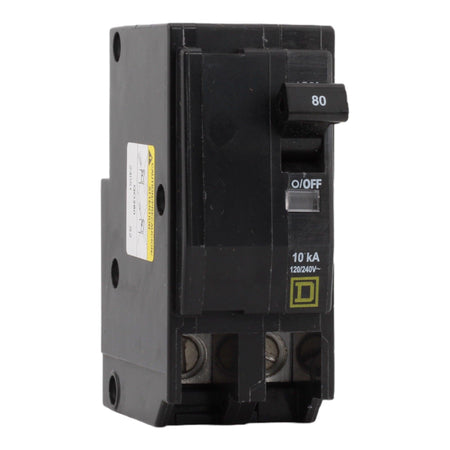 Square D QO280 80 Amp Double Pole 240V Plug-In Standard Trip Circuit Breaker UL