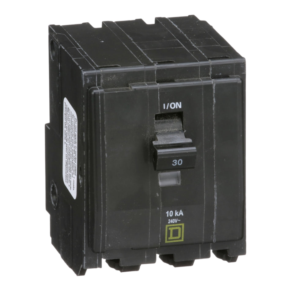 Square D QO QO330 30A 3P 120/240V Standard Plug-On Circuit Breaker