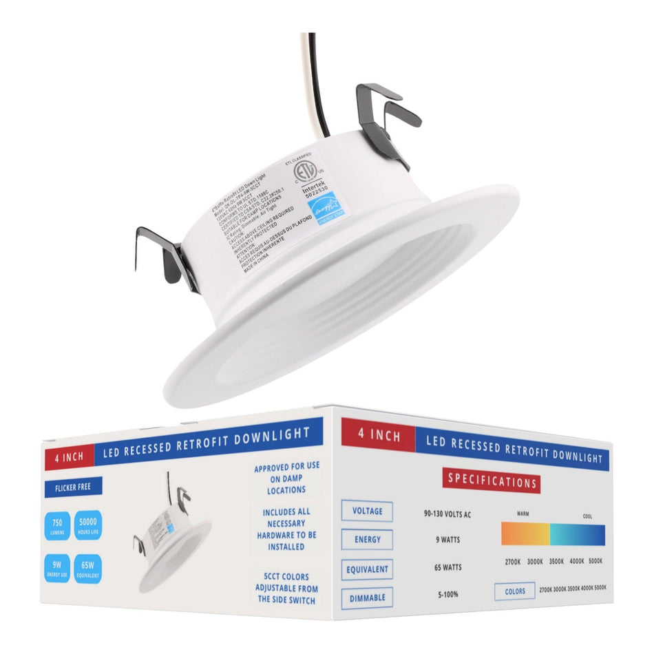 RES POWER RESRL4I5CCT LED Recessed Retrofit Light 750 Lumens 5 CCT