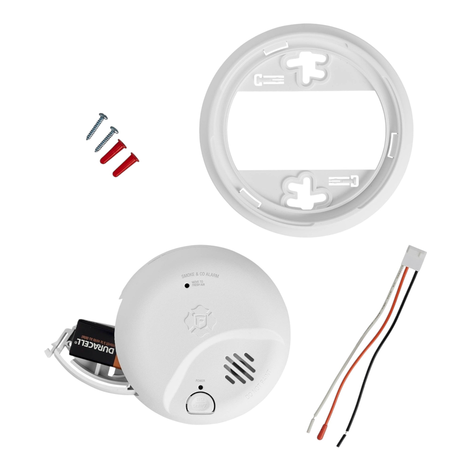 BRK SMICO100-AC 6-PACK 120V AC/DC Hardwired Smoke and Carbon Monoxide Alarm with Battery Backup