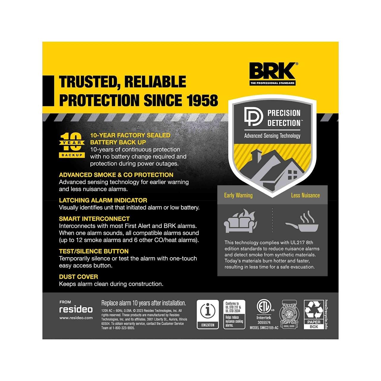 BRK SMICO105-AC, Hardwired Smoke & CO Alarm – RES LLC Store
