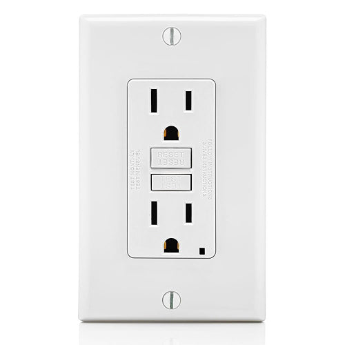 Leviton SmartlockPro, GFNT1-W, 15A, 125V, GFCI Duplex Receptacle, Self-Test, White