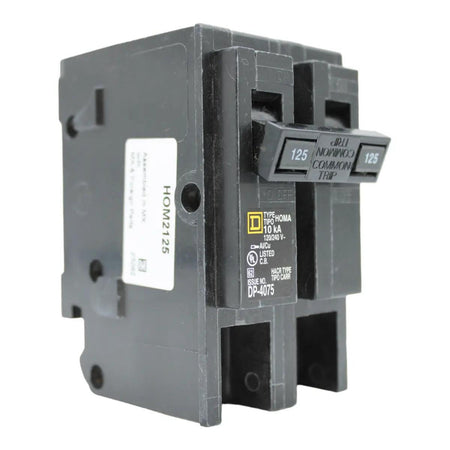 Square D HOM2125 Circuit Breaker 125 Amps 240 Volts 2 Pole Plug in UL Listed