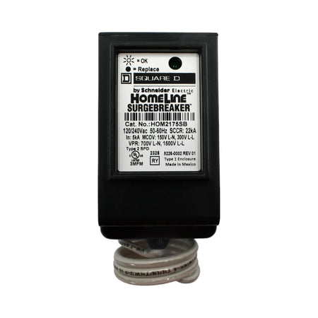 Square D HOM2175SB Surge Protector 22.5 KA 240 Volts 2 Pole Pigtail Neutral UL Listed