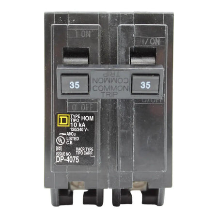 Square D HOM235 Circuit Breaker 35 Amps 240 Volts 2 Pole Plug in UL Listed