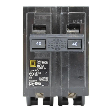 Square D HOM240 40 Amp Double Pole 240V Plug-In Standard Trip Circuit Breaker UL