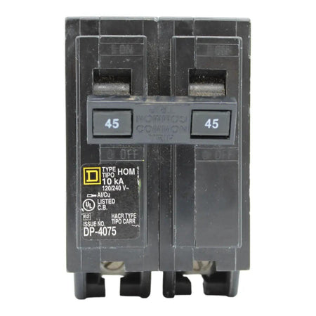 Square D HOM245 45 Amp Double Pole 240V Plug-In Standard Trip Circuit Breaker UL