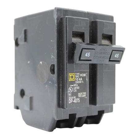 Square D HOM245 45 Amp Double Pole 240V Plug-In Standard Trip Circuit Breaker UL