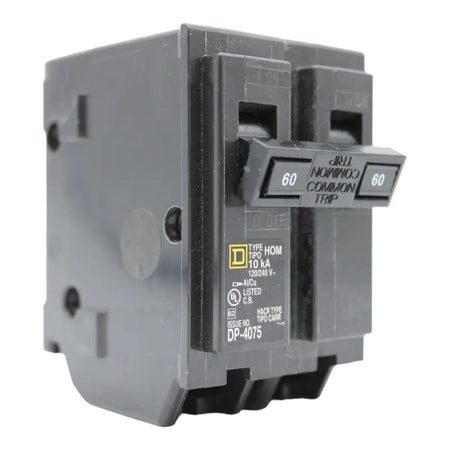 Square D HOM260 60 Amp Double Pole 240V Plug-In Standard Trip Circuit Breaker UL