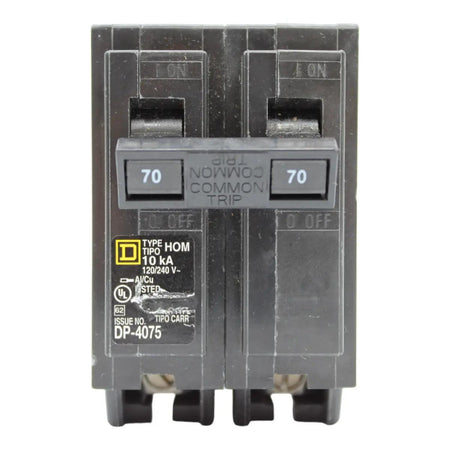 Square D HOM270 70 Amp Double Pole 240V Plug-In Standard Trip Circuit Breaker UL