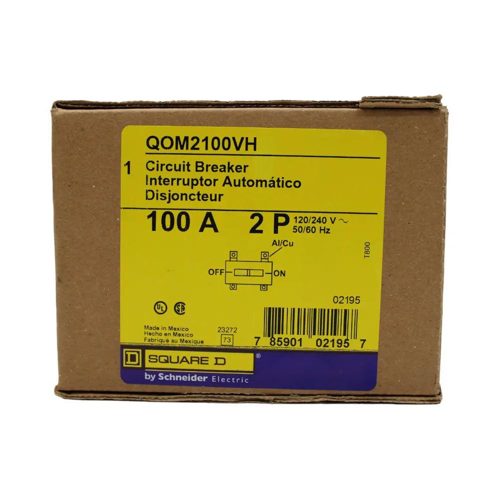 Square D QOM2100VH Main Breaker 100 Amps 240 Volts 2 Pole Bolt on UL Listed