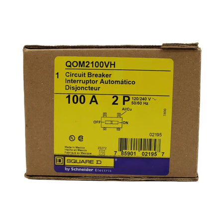 Square D QOM2100VH Main Breaker 100 Amps 240 Volts 2 Pole Bolt on UL Listed