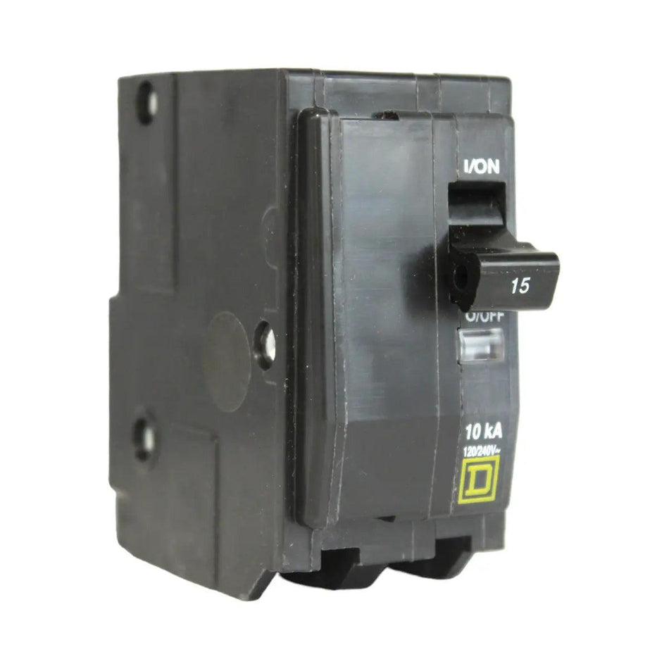 Square D QO215 15 Amp Double Pole 240V Plug-In Standard Trip Circuit Breaker UL