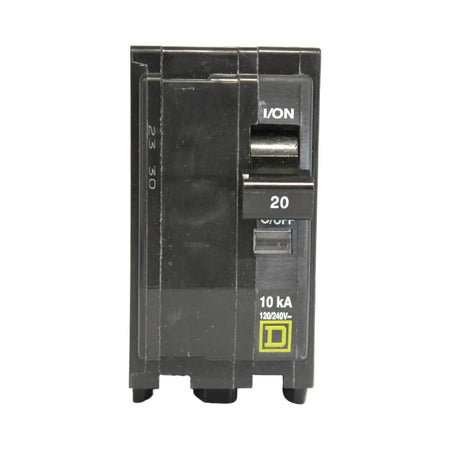Square D QO220 20 Amp Double Pole 240V Plug-In Standard Trip Circuit Breaker UL