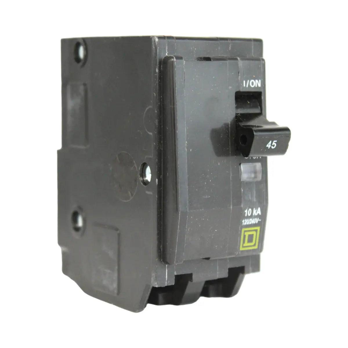 Square D QO245 45 Amp Double Pole 240V Plug-In Standard Trip Circuit Breaker UL