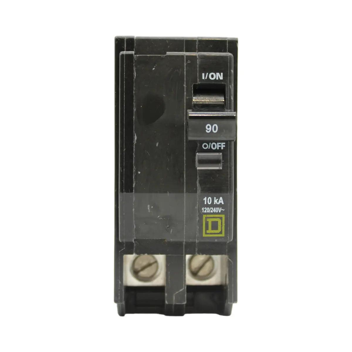 Square D QO290 90 Amp Double Pole 240V Plug-In Standard Trip Circuit Breaker UL