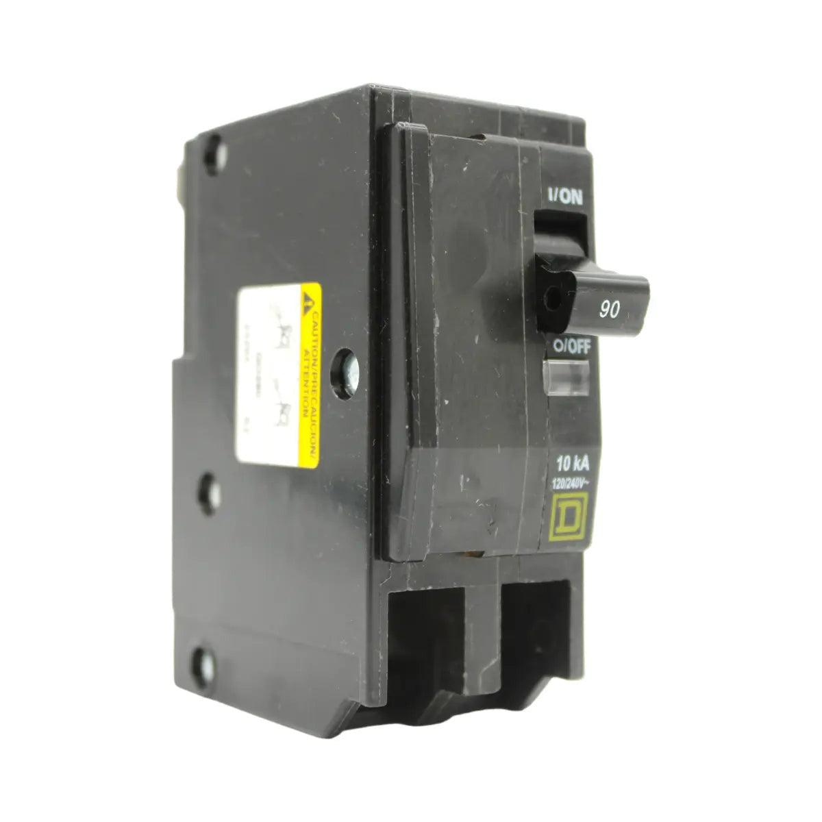 Square D QO290 90 Amp Double Pole 240V Plug-In Standard Trip Circuit Breaker UL