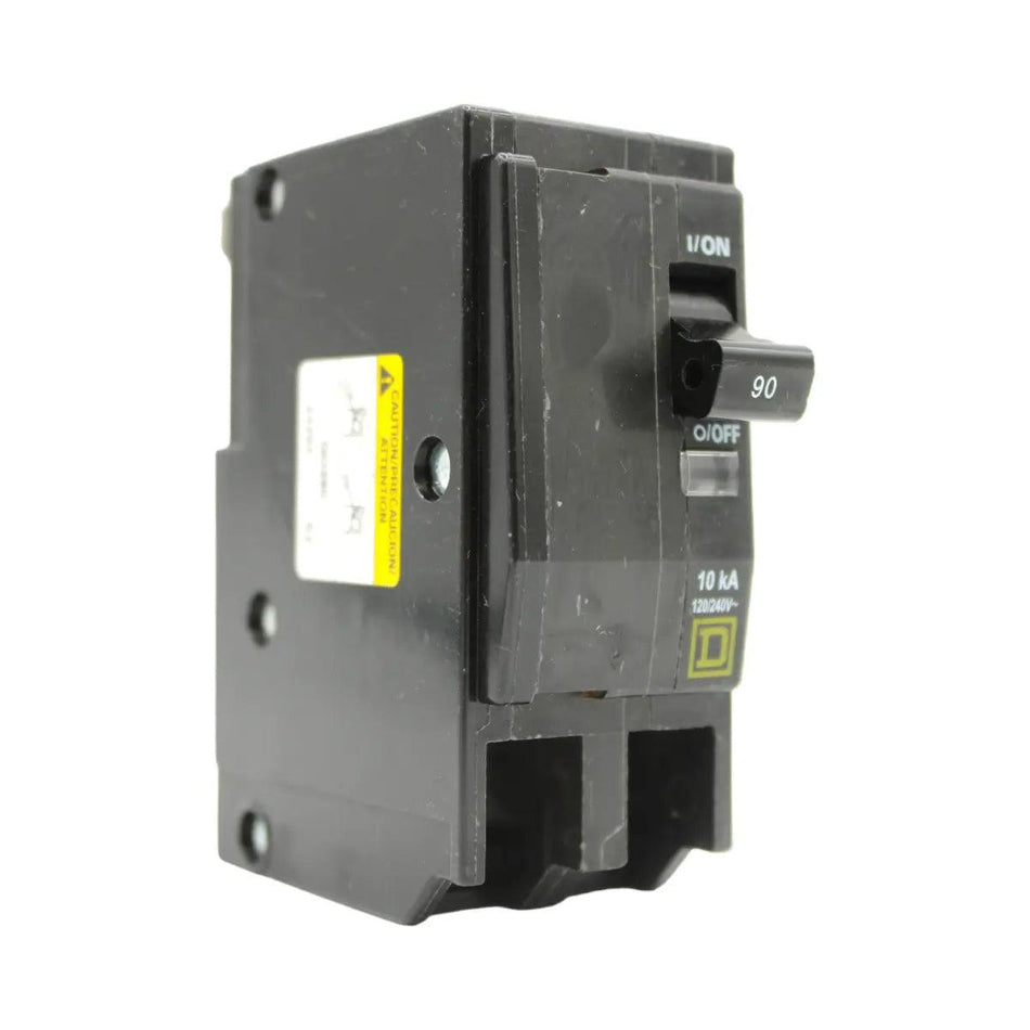 Square D QO290 90 Amp Double Pole 240V Plug-In Standard Trip Circuit Breaker UL